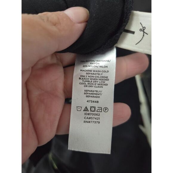 Ann Taylor Black w/Multicolor Floral Velvet Knee Length Shift Dress size 12 - Picture 9 of 9